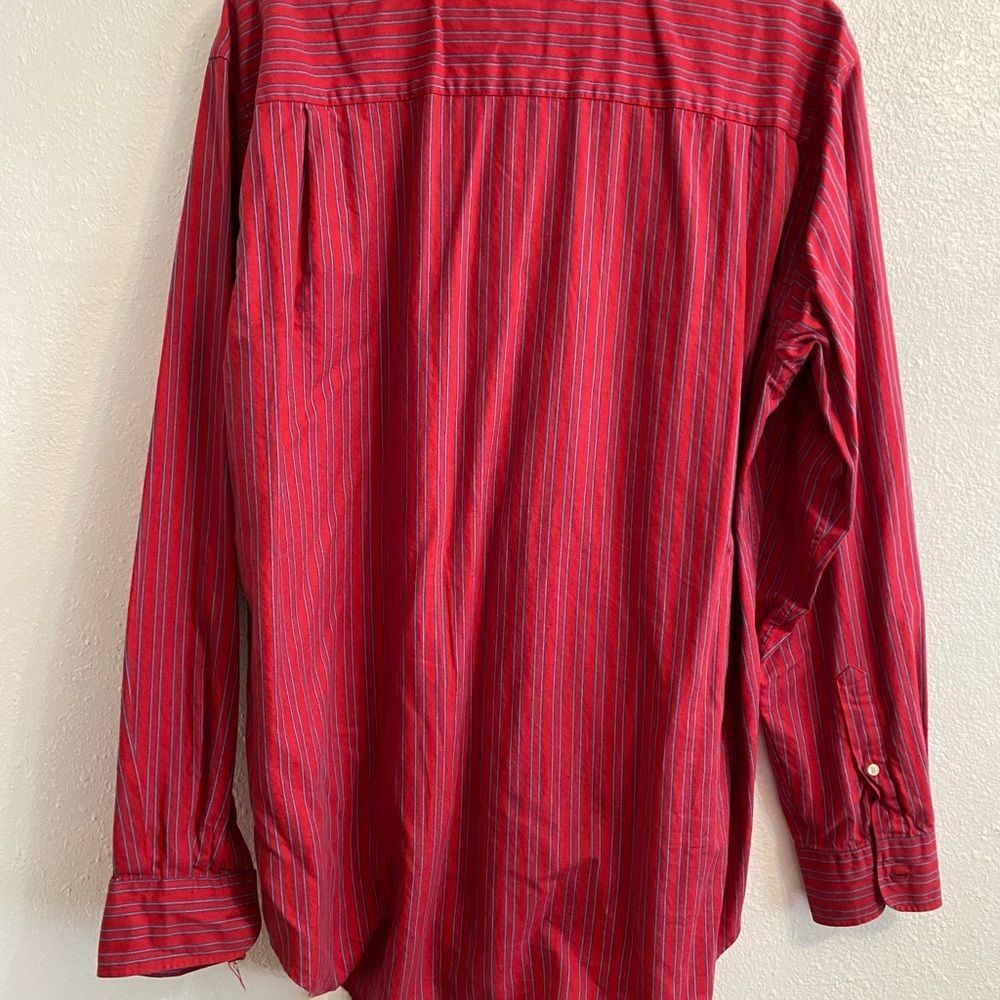 Austin Reed L Men's Button Down Long Sleeve Colorful Stripe Casual Vibrant UB-14 - Picture 5 of 9